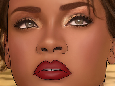 Rihanna art artist artistic design drawing female graphic design illustration illustrator painting portrait portrait illustration rihanna