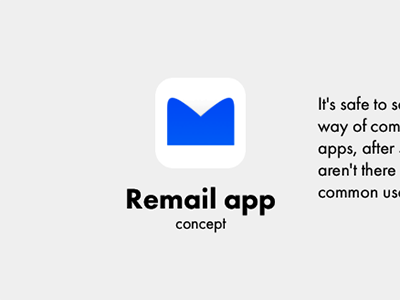 Remail Promo Page WIP app futura icon mail page promo