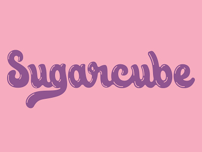 Sugarcube illustration lettering logo