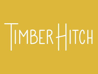 Timber Hitch branding lettering monoline