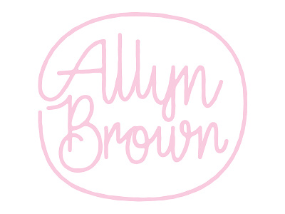 Allyn Brown lettering monoline photography
