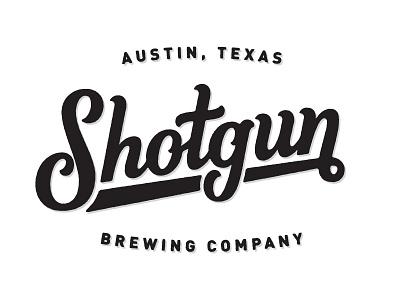 Shotgun austin beer branding lettering logo