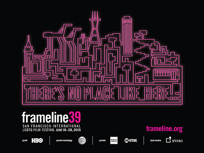 Frameline39 Muni Poster design film illustration line art poster print sf