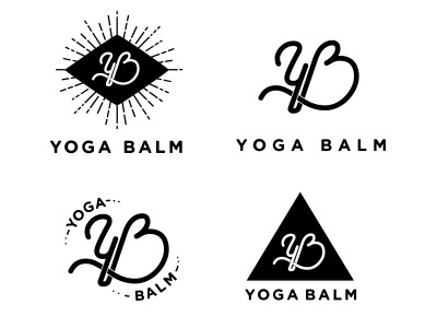 Yoga Balm Logo Lockups branding fitness hand drawn identity logo skin care vector yoga