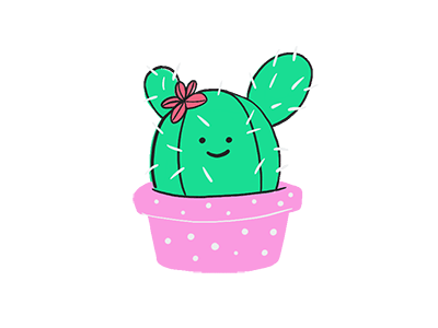 Happy Cactus :D animation cacti cactus cartoon cute desert gif green hand drawn illustration plant procreate southwest succulent