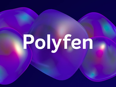 We are Polyfen 3d abstract agency animation art branding creative gradient light logo motion graphics opalescent pearls studio texture type typography