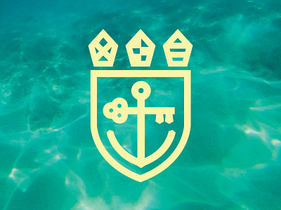 Key & Anchor — Heraldic Logo clean creative emblem heraldic heraldry logo minimalist naval sea