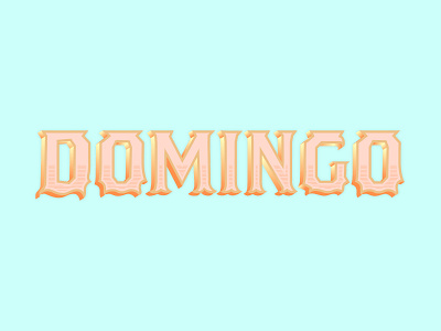 Domingo — Lettering argentina domingo geometric gilded gold guild hand lettering lettering logo rose tango type typeface typography