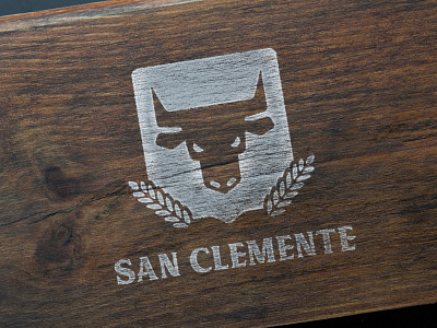 San Clemente — Emblem Logo agriculture brand branding bull cattle clean cow creative design emblem farm geometric illustration logo minimalist negative space stamp wheat wood