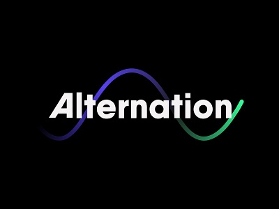 Alternation — Logo Design abstract alternation brand branding change clean consultancy creative design forward geometric logo minimalist movement oscillation sine type typography wave waveform