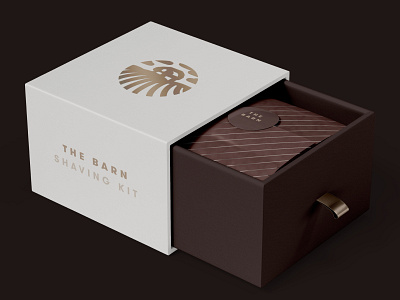 The Barn — Package Design barn box brand branding clean creative design geometric grooming illustration kit logo minimalist package packaging shaving