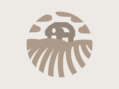 The Barn — Pictorial Logo badge barn beige brand branding clean creative design geometric gold illustration logo minimalist negative space