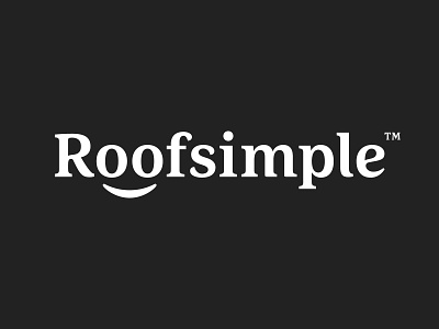 Roofsimple — Wordmark Logo brand branding clean consumer creative design easy geometric home house logo minimalist roof roofing roofs simple tech type typography user friendly