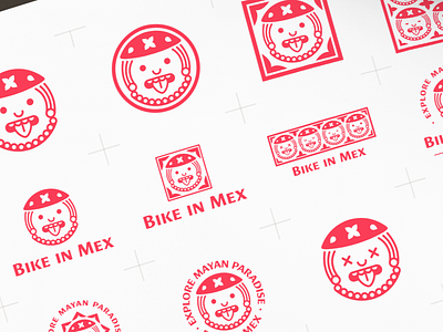 Bike in Mex | Logo Family architecture aztec brand brand identity branding clean creative family geometric illustration logo logos mayan mexico minimalist monochrome system