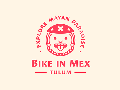 Bike in Mex | Signature Logo adventure aztec bicycle bike brand brand identity branding clean creative geometric illustration logo mayan mexico minimalist monochrome symbol typography