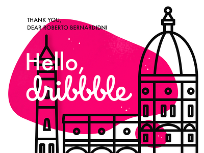 Hello Dribbble, I`m Kate debut dribbble hello illustration pink