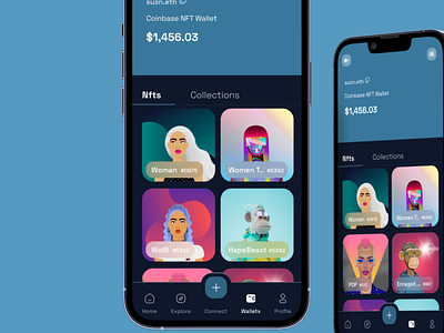 Web 3 Dapp - Connected Wallet pages app branding crypto crypto wallet dapp design illustration logo product design ui ui ux uiux ux wallet web 3 web3