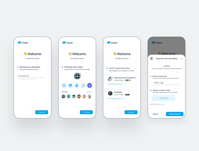 Flash- A web 3 Messaging D'app app branding chat chat ui crypto dapp design illustration logo message nft nfts product design ui uiux ux web 3 web3 web3 design