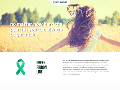 GREEN RIBBON LINE WEBSITE design ui ux uxdesign web web design website
