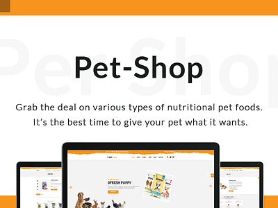 PET STORE RESPONSIVE WEBSITE TEMPLATE design ecommerce design html template web templates website design