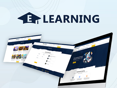 E-LEARNING ONLINE COURSES WEBSITE TEMPLATE e learning html template web templates website design