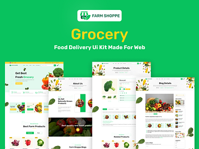 ONLINE FOOD AND GROCERY UI KIT | MOBILE APPLICATION-FIGMA & PSD