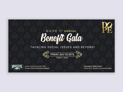 Benefit Gala banner branding design eventbrite eventbriter events gala graphic illustration