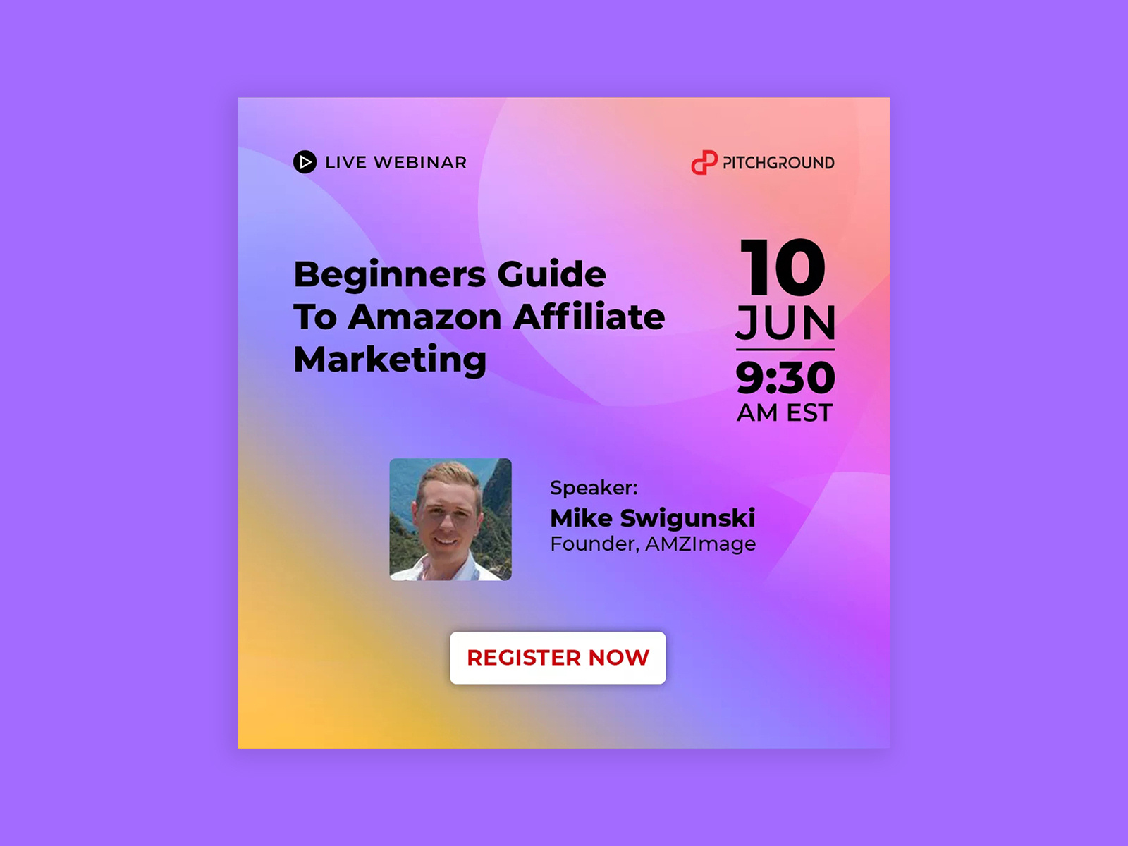 Amazon affiliate marketing event banner by eventbriter on Dribbble