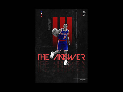 Allen Iverson Poster Design branding design illustration posterdesign typography vector