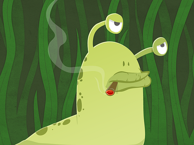 Sea Slug cigar illustration slug vector
