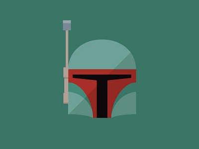 Boba Flat boba fett boba flat illustration star wars things that only make me laugh vector