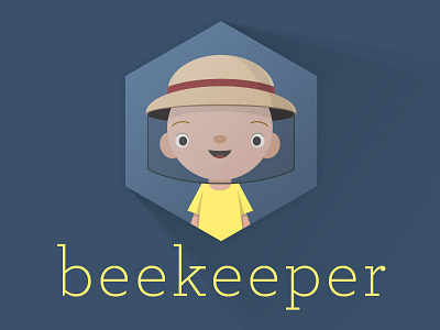 Beekeeper cartoon character icon illustration logo vector