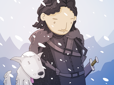 Jon Snow game of thrones illustration jon snow vector
