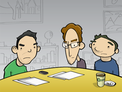 Gizmodo Editorial Meeting illustration vector