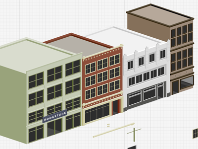 More Buildings illustration isometric vector