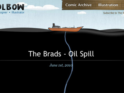 Oil Spill art direction comic illustration