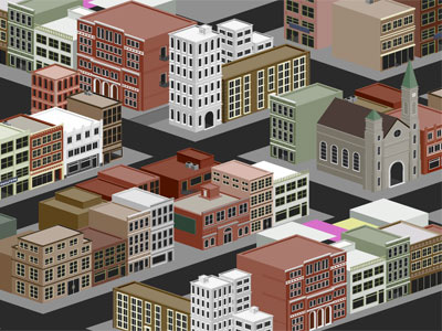 More Buildings illustration isometric vector