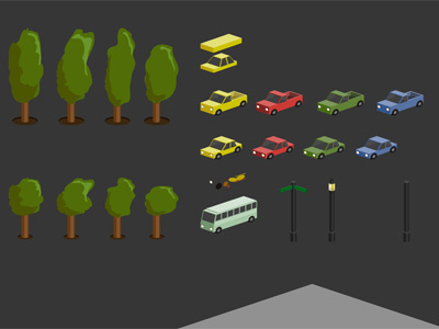 More City Parts illustration isometric vector