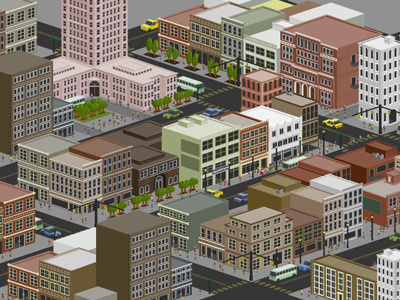 City done illustration isometric vector