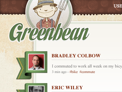 Green Bean Home V2 illustration interface web design