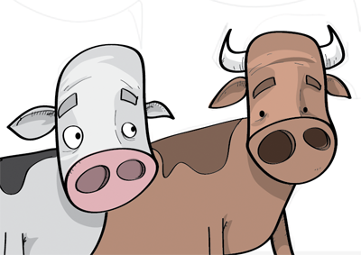 Cows ilustration vector