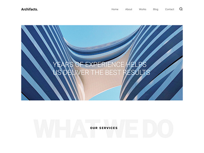 Archifacts - Web Design Concept