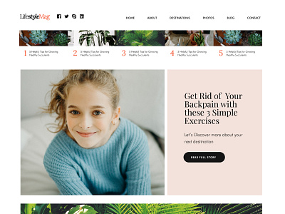 Lifestyle - Blog/Magazine design lifestyle lifestyle blog minimal web design webdesign website concept website design