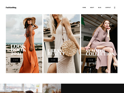 Fashion Blog Template fashion lifestyle blog minimal web design webdesign website website concept website design