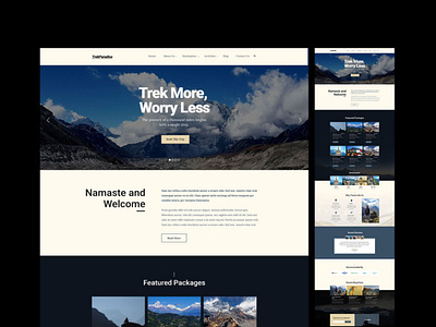 Trek Paradise – Free PSD Template for Adventure Travel Website