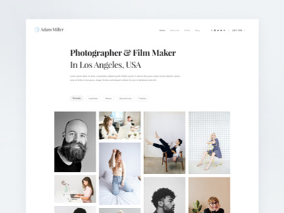 Free Photography Figma Website Template free figma template free website template freebie