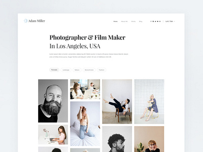 Free Photography Figma Website Template