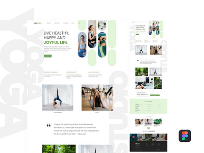 Yoga Website Figma Template figma website template free figma template free website template freebie health club yoga website template