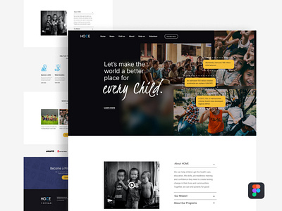 Free nonprofit organization Figma website template