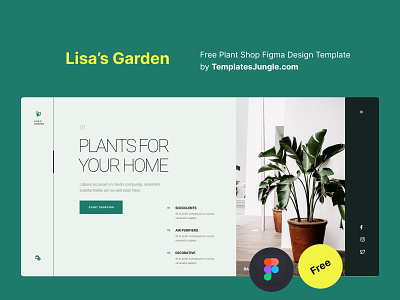 Free Plant Shop Figma Design